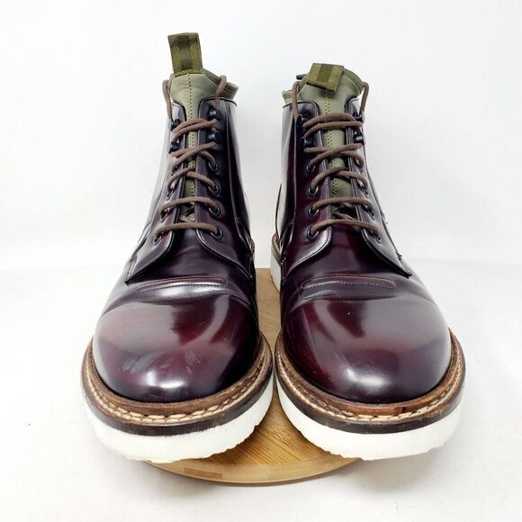 OAMC Compression‎ Boots Mens 11 Burgundy Bull Leather Lace Up Ankle Shoes Vibram main image 8